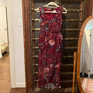 Rent the runway Vone V-neck floral dress